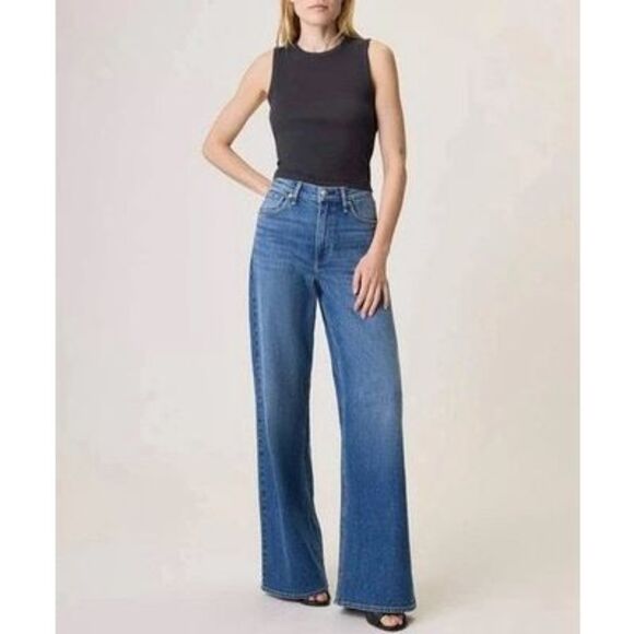 rag & bone Denim - Rag & Bone Serena Full‎ Length High Rise Wide Leg Jeans Size 25 NWT